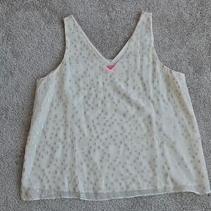Lilly Pulitzer Cream and Gold Tank Top